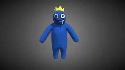 rainbow friends 3d model|Blue from rainbow friends (rigged) .